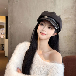 tz春秋季鸭舌帽休闲画家帽显脸小英伦百搭八角贝雷帽女款