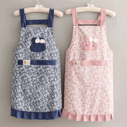 家用厨房围裙时尚公主围腰新款女工作服洋气