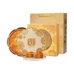 金九月饼 蛋黄白莲蓉广式月饼送礼四蛋黄月饼礼盒装 500g