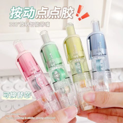 按动点点胶修正带手账双面胶速干胶水胶棒笔形胶棒手帐胶带手工