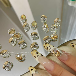 蛋形美甲钻饰品钻球堆堆钻新手新款平底