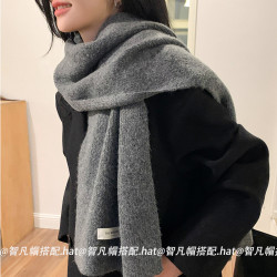 曼诗妮罗兰 秋冬季保暖韩版潮情侣百搭围巾女针织围脖女