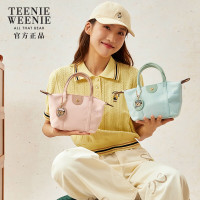 TEENIE WEENIE 小熊刺绣 单肩托特包 蓝色