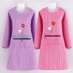 成人围裙耐脏新款外穿长袖罩衣厨房家用年轻工作衣服女防脏防油