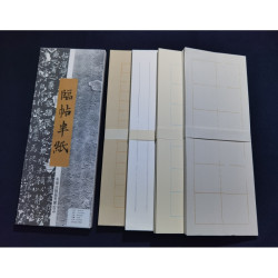 长青阁临帖半纸手工蜡笺小楷书法方格小行书隶书作品半生熟状元笺