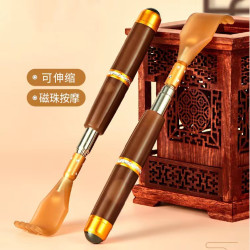 不求人痒痒挠多功能抓背挠痒好物黄角背部抓痒器挠痒痒伸缩按摩锤