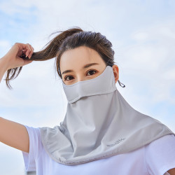 珍千红 防晒面纱面罩口罩女防紫外线护颈脖冰丝遮脸脖子全脸薄款夏天开车
