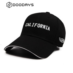 Doodays 单排短英文（CALIFORNIA）字母刺绣弯沿棒球帽