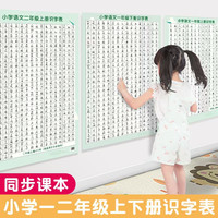 小学1-2年级语文课本同步识字挂图小学生认字生字识字表