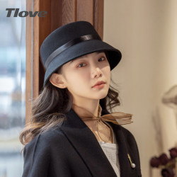 TLOVE 9287秋冬新款时尚百搭帽子冬季休闲女士毛呢复古保暖礼帽