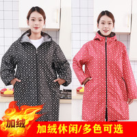 加绒正穿衣连帽时尚长袖罩衣外套女居家男加厚上班护衣上班工作服