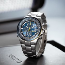 CITIZEN 【蓝天使】西铁城光动能电波男表 200米防水 AT8020-54L