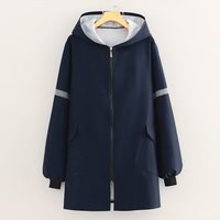 春秋正穿罩衣拉链连帽复合防水工作服户外防尘抗风定制印字logo