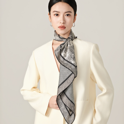 加禾重磅桑蚕丝双面缎女士围巾披肩丝巾65*65