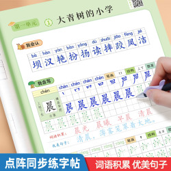 三年级钢笔练字帖上下册小学生人教版语文同步生字笔画点阵字头本