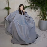 发廊专用围布典雅灰 不沾发 防静电 防泼水加大1.5x1.8