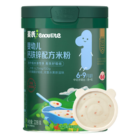 英氏 婴幼儿维D加钙草莓味米粉 228g