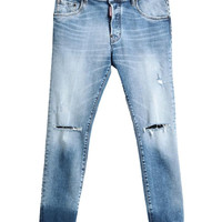 DSQUARED2 Straight leg 破洞牛仔码全