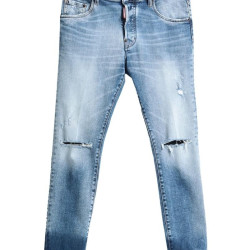 DSQUARED2 Straight leg 破洞牛仔码全