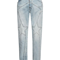 DSQUARED2 Denim Pants 几何图案，浅色牛仔
