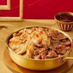 超值牛蛙巴沙鱼鸡腿肉双人焖锅