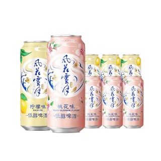 移动端：嘉士伯 风花雪月轻酿啤酒 桃花/柠檬味 500ml*12罐