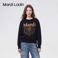Mardi Ladin 印花套头毛衣 黑色 S 女士针织衫