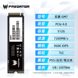 技嘉 宏碁GM7 GM9 GM9000 1TB 2TB 4TB 台式机 笔记本 M2 NVMe固态硬盘