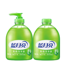 蓝月亮 抑菌洗手液除菌芦荟滋润500gX6瓶补充装家用官方旗舰店正品