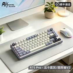 ROYAL KLUDGE RK R75客制化无线机械键盘蓝牙RGB三模热插拔gasket女生电竞游戏