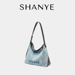 山野的雾 SHANYE山野的雾牛仔hobo包植鞣头层牛皮单肩斜挎软包