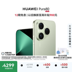 华为 Pura 80 5G手机 12GB+512GB 丝绒绿
