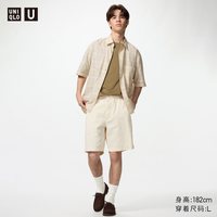 优衣库 箱型格子衬衫短袖482498