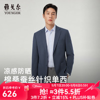 雅戈尔 菠萝纹花型 男士西服