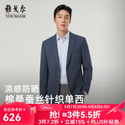 雅戈尔 菠萝纹花型 男士西服