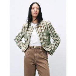 太平鸟 小香风格纹 女士外套
