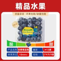 百亿补贴：Driscoll's 秘鲁蓝莓特大果当季新鲜酸甜水果果径18mm起 250g*2盒