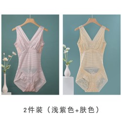 琐思 超薄塑身衣夏款收腹束腰塑形后脱式冰丝无痕夏天连体束身美体内衣