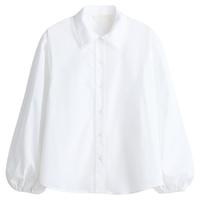 H&M 蕾丝饰边灯笼袖 女士衬衫