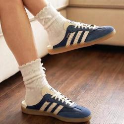 adidas 三叶草 三叶草男女鞋2026秋新品德训T头鞋samba休闲半拖穆勒鞋