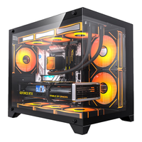 半岛铁盒 白泽360U MATX背插无A柱海景房机箱 黑色
