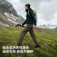 伯希和 风盾2.0户外软壳裤秋季透气防泼水长裤耐磨防风徒步裤 漫暮黑 | 进阶升级 强防风更耐磨