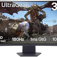 LG 32GS60QC-B 32英寸曲面电竞显示器
