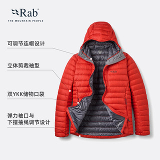 Rab睿坡 Microlight 700蓬防泼水 炭黑色 S 男款羽绒服