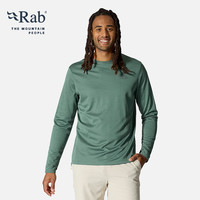 Rab QFG-42 轻薄透气 灰绿色 M 男士长袖T恤