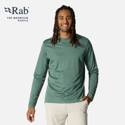 Rab QFG-42 轻薄透气 灰绿色 M 男士长袖T恤