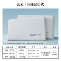 百丽丝 枕头记忆枕 深睡慢回弹护颈记忆枕芯柔软支撑枕头 云云·深睡记忆枕