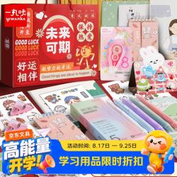 一丸咔 开学文具大礼包六一儿童小学生文具套装学习用品全套礼盒3-6年级基础款 0003未来可期