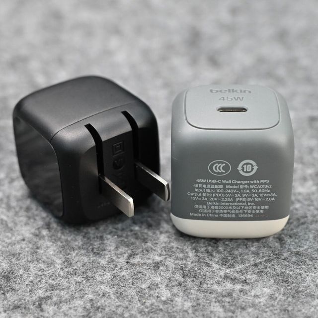贝尔金 45W冰快充充电器PD快充iPhone17 华为安卓通用TypeC