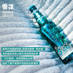 雪花 啤酒马尔斯绿 455mL 12瓶 整箱装